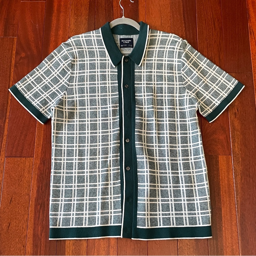 Abercrombie Green Plaid Men's Shirt